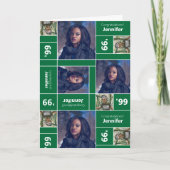 角写真卒業クラス年緑 カード (正面)