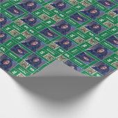 角写真卒業クラス年緑 ラッピングペーパー (角)