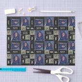 角写真卒業クラス年黒 薄葉紙 (クラフト)