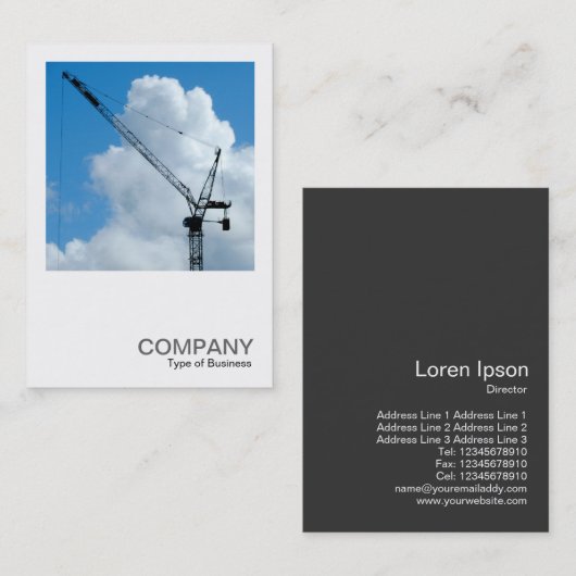 角写真0245 – タワークレーン 名刺 (正面/裏面)