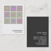 角写真0276 - 9カラフル万華鏡のように千変万化するパターン 名刺 (正面/裏面)