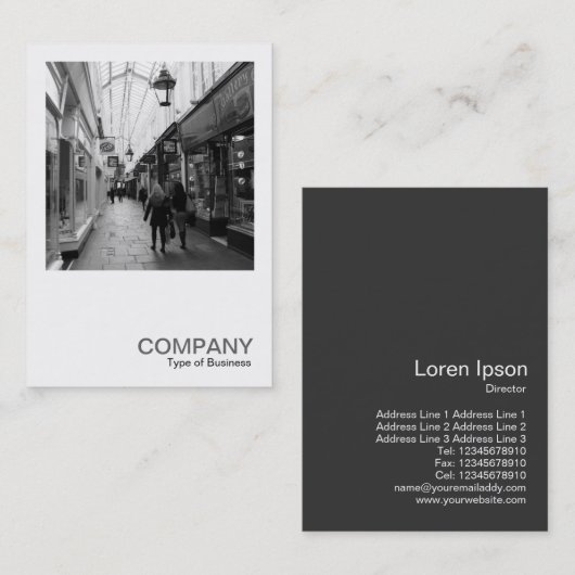 角写真0402 -ショッピングアーケード 名刺 (正面/裏面)