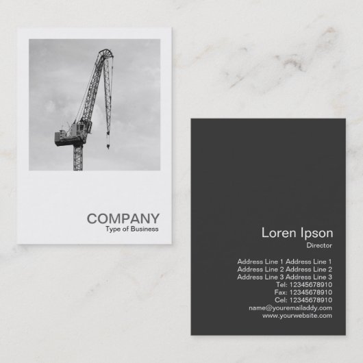 角写真0583 – タワークレーン 名刺 (正面/裏面)