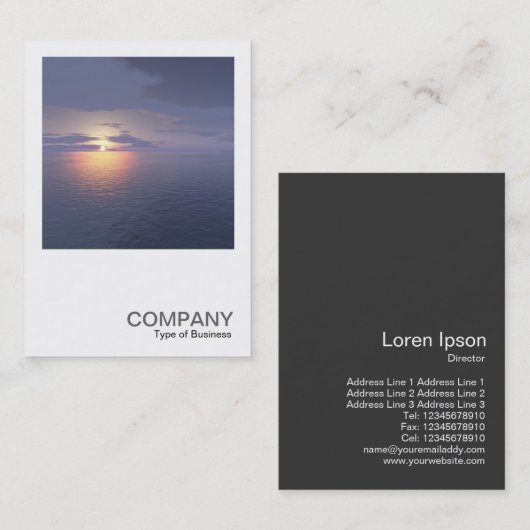 角写真0585 – 日の出/日の入り 名刺 (正面/裏面)