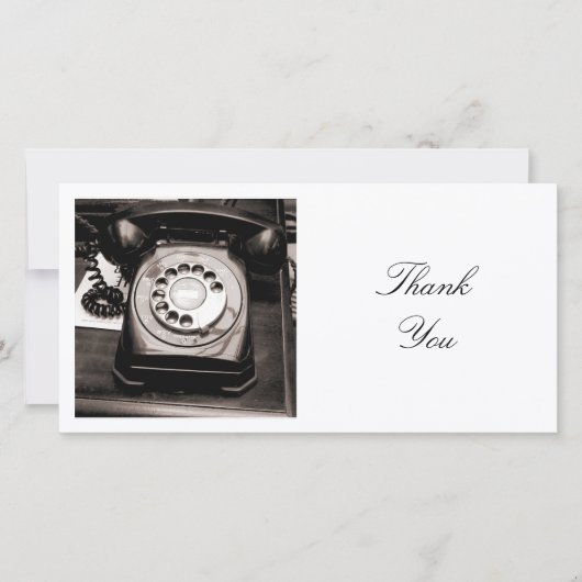 角写真 – 旧電話 サンキューカード (正面)
