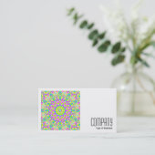 角写真(v2) -カラフル万華鏡のように千変万化するパターン02 名刺 (スタンド正面)