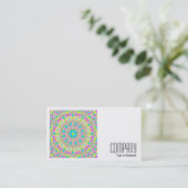 角写真(v2) -カラフル万華鏡のように千変万化するパターン06 名刺 (スタンド正面)