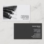 角写真(v2) – キーボードB&W 名刺 (正面/裏面)