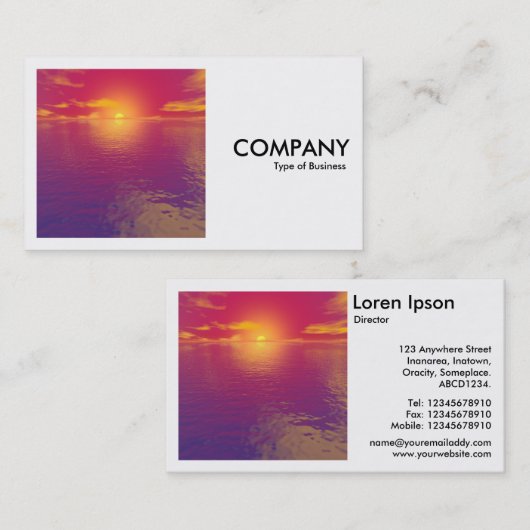 角写真(v2) – 日の出の入り 名刺 (正面/裏面)