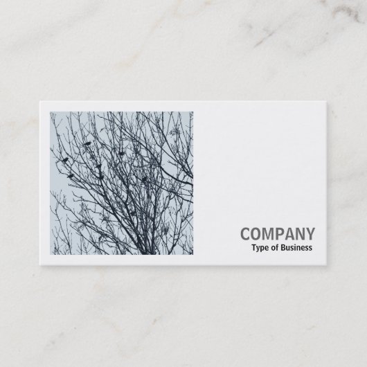 角写真(v2) – 木の中のスターリング 名刺 (正面)