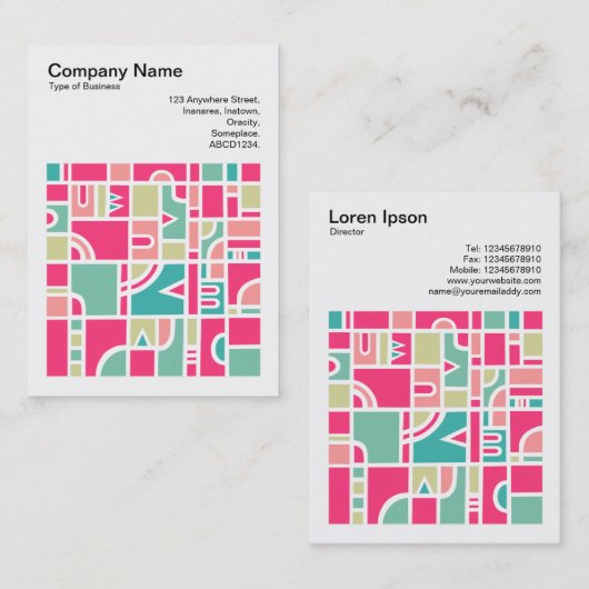 角写真(v3) -抽象芸術パターン170715 名刺 (正面/裏面)