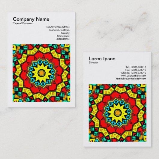 角写真(v3) -抽象芸術万華鏡のように千変万化するパターン03 名刺 (正面/裏面)