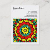 角写真(v3) -抽象芸術万華鏡のように千変万化するパターン03 名刺 (裏面)