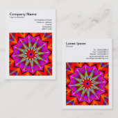 角写真(v3) -抽象芸術万華鏡のように千変万化するパターン09 名刺 (正面/裏面)