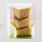 角切りに切ったコーンパン(パイル) ポストカード (正面/裏面)