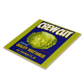 角刈りの野菜木枠のラベル タイル (側面)