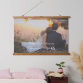 角化パーソナライズされたした結婚写真 吊り下げ型タペストリー (寝室)