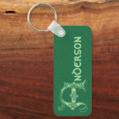 角型ケルト結び目模様装飾大文字A キーホルダー (正面)