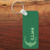 角型ケルト結び目模様装飾大文字C キーホルダー (正面)