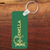 角型ケルト結び目模様装飾大文字F キーホルダー (裏面)