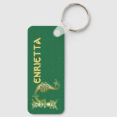 角型ケルト結び目模様装飾大文字H キーホルダー (裏面)