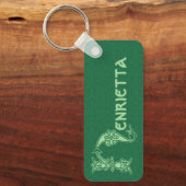 角型ケルト結び目模様装飾大文字H キーホルダー (正面)