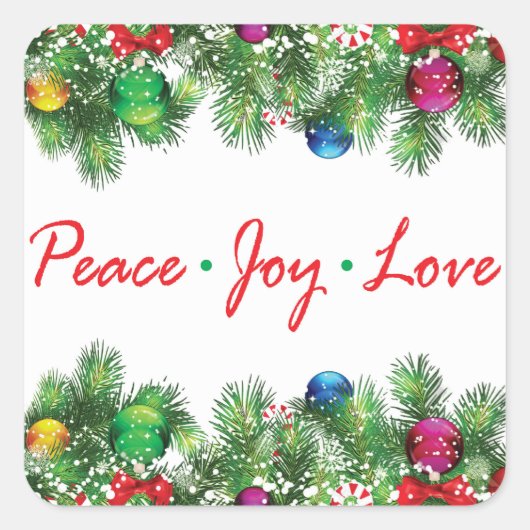 角型ステッカー、マット、小、1 1/2インチ（2枚） スクエアシール (正面)