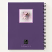 角型フクロウのスケッチブック ノートブック (裏面)