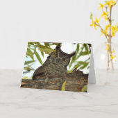 角型フクロウの折り素晴らし返しグリーティングカード カード (黄色い花)