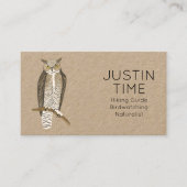 角型フクロウ博物学者ガイドバードウォッチャーハイクKRAFT 名刺 (正面)