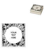 角型フラワーパワーI +あなたのアイディア ラバースタンプ (押印)