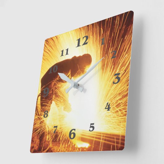 角壁時計用溶接機イメージ スクエア壁時計 (傾斜)