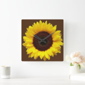角壁時計/ひまわり スクエア壁時計 (ホーム)