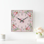 角壁時計 – フローラデザイン スクエア壁時計 (ホーム)
