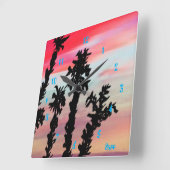 角壁時計：日の入 スクエア壁時計 (傾斜)