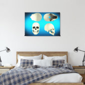 角度からの人間スカルの違う見解 キャンバスプリント (インサイチュ (寝室))