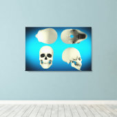 角度からの人間スカルの違う見解 キャンバスプリント (インサイチュ (ウッドフロア))