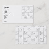 角度と円弧 – バウハウモダンスジオメトリパターン 名刺 (正面/裏面)