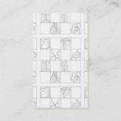 角度と円弧 – バウハウモダンスジオメトリパターン 名刺 (裏面)