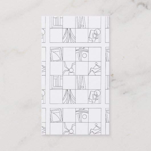 角度と円弧 – バウハウモダンスジオメトリパターン 名刺 (裏面)