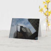 「角度をつけて撮ったデュルースの時計」誕生日カード カード (黄色い花)