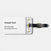 角度ジオメトリレトロパターパーソナライズされたン ラゲッジタグ (裏面横)