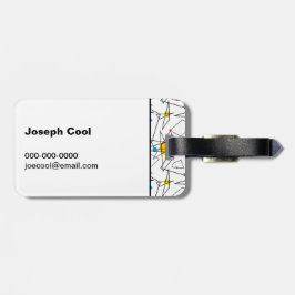 角度ジオメトリレトロパターパーソナライズされたン ラゲッジタグ