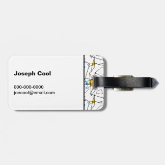 角度ジオメトリレトロパターパーソナライズされたン ラゲッジタグ