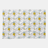 角度ジオメトリレトロパターン キッチンタオル (横)