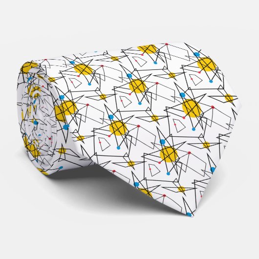 角度ジオメトリレトロパターン ネクタイ (ロール)