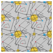 角度ジオメトリレトロパターン ファブリック (クローズアップ)