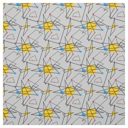 角度ジオメトリレトロパターン ファブリック (見本)