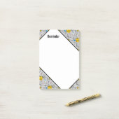 角度ジオメトリレトロパターン ポストイット (デスク上)