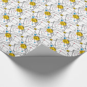 角度ジオメトリレトロパターン ラッピングペーパー (角)